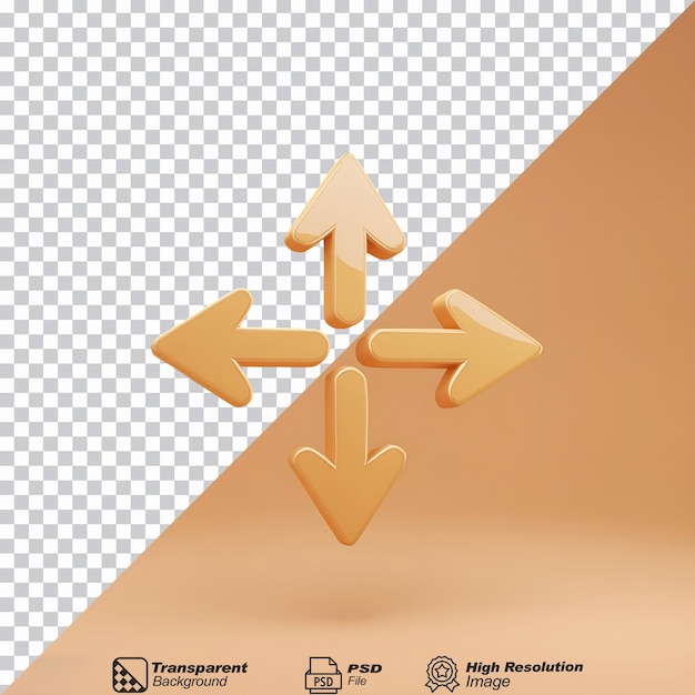 Left To Right 4 Growth Arrows Icon isolated on transparent background