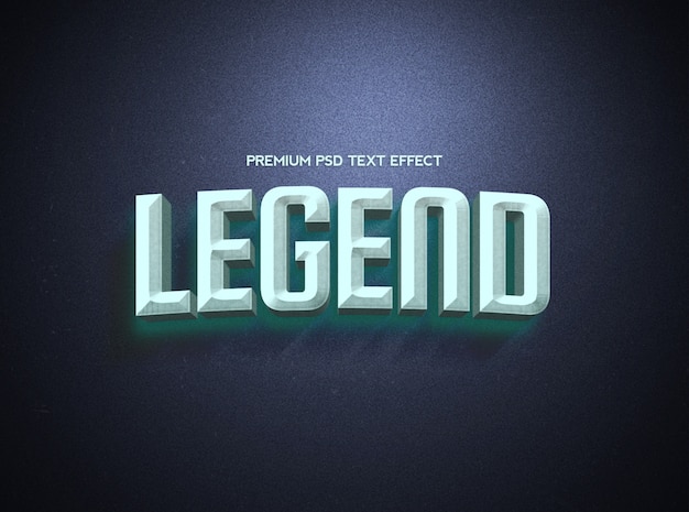 Legend Blue and Black Text Effect