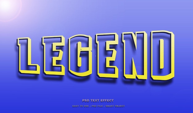 Legend editable text effect