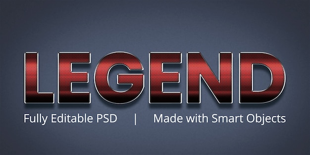 Legend Editable Text Style Effect