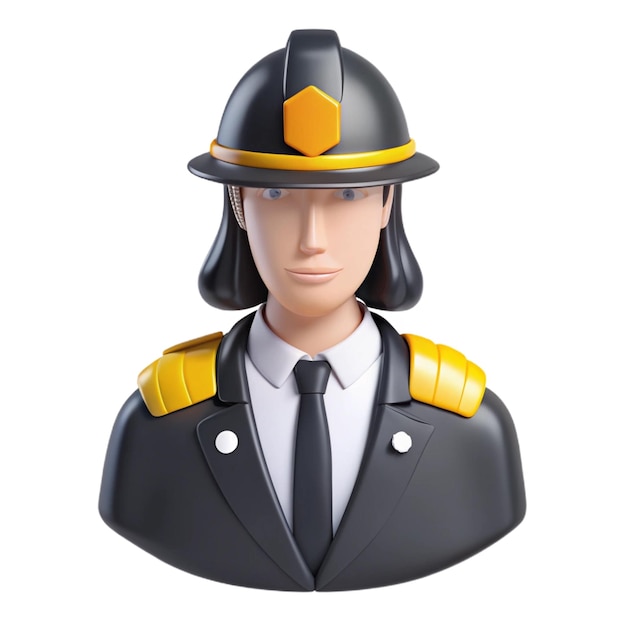 PSD a lego figure of a man wearing a uniform with a yellow star on the top