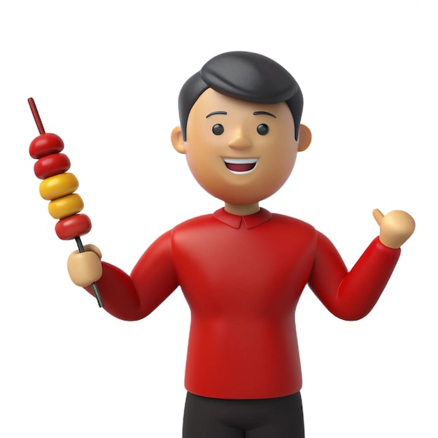 a lego figure of a man with a red shirt that saysaon it