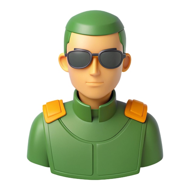 PSD a lego figure of a soldier with the word pilot on the face