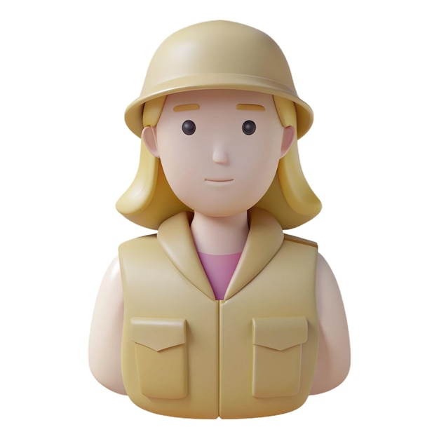 a lego figure of a soldier with a yellow vest on