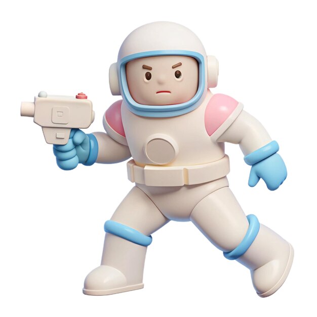 a lego figure with a blue helmet and a white helmet