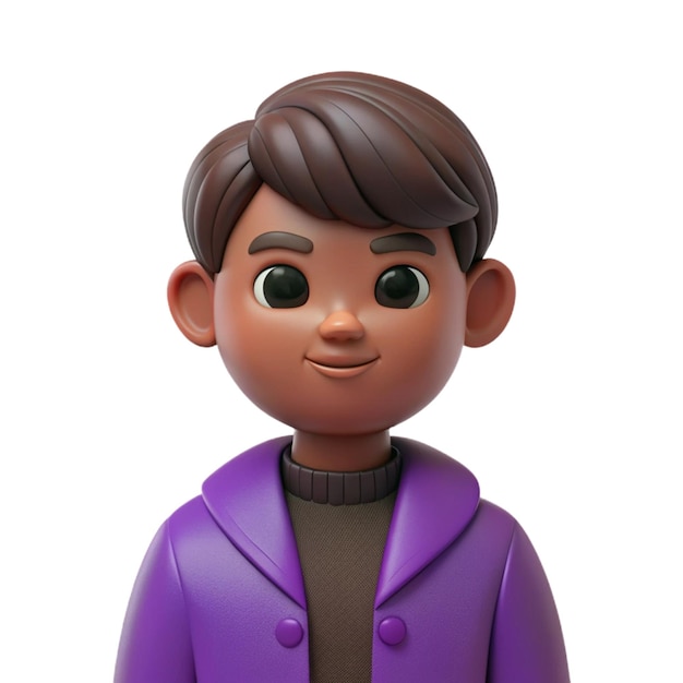 PSD a lego figure with a purple jacket and purple jacket