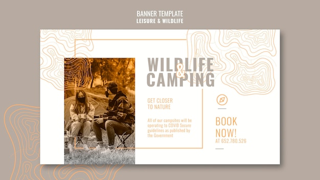 Leisure and wildlife banner template