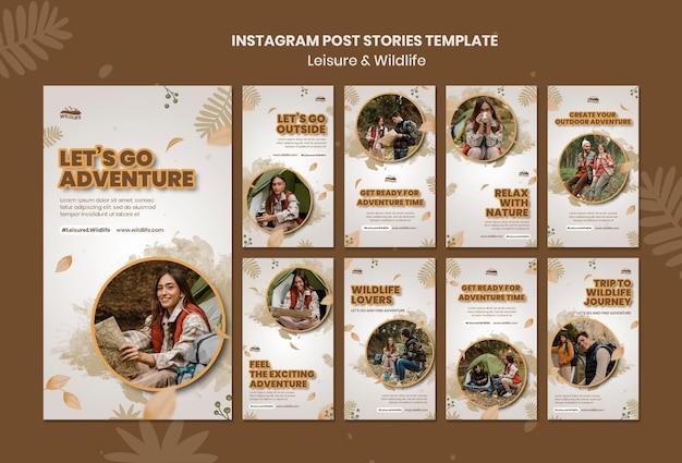 Leisure and wildlife instagram stories template