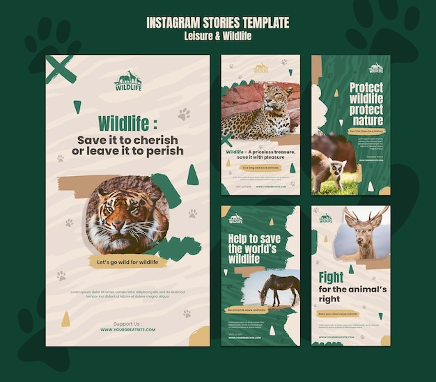 Leisure and wildlife instagram stories template