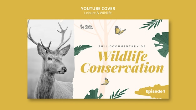 Leisure and wildlife youtube thumbnail template