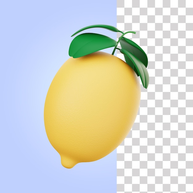 Lemon fruit 3d Illustration