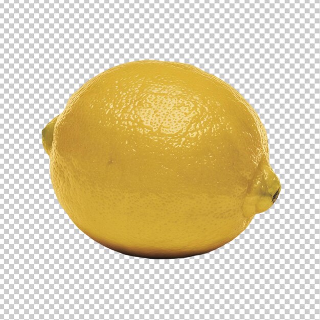 PSD a lemon is cut in half and is on a transparent background