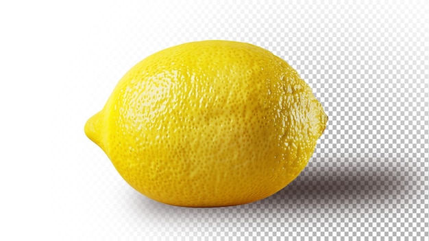 a lemon is shown on a transparent background