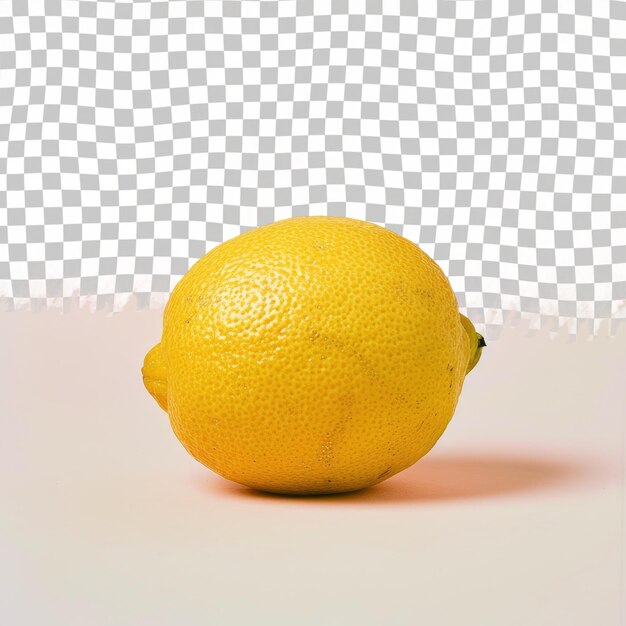 PSD a lemon is on a table with a checkered pattern