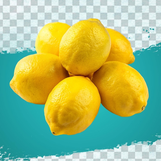 Lemon isolated fruits on transparent background