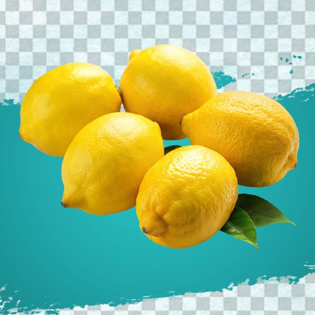 Lemon isolated fruits on transparent background