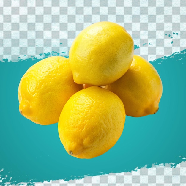 Lemon isolated fruits on transparent background