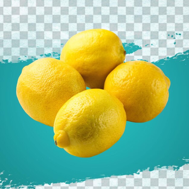 Lemon isolated fruits on transparent background