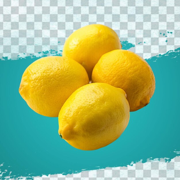 Lemon isolated fruits on transparent background