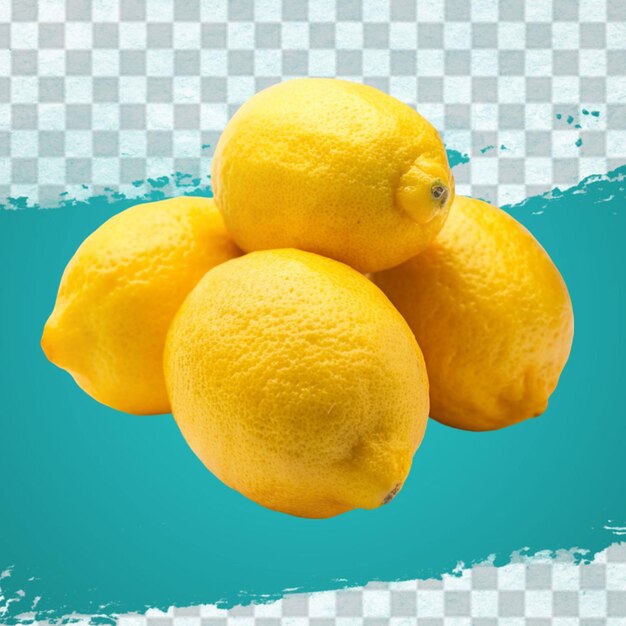 Lemon isolated fruits on transparent background