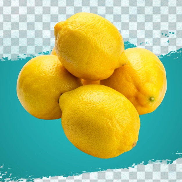 Lemon isolated fruits on transparent background