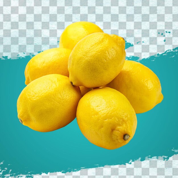 Lemon isolated fruits on transparent background