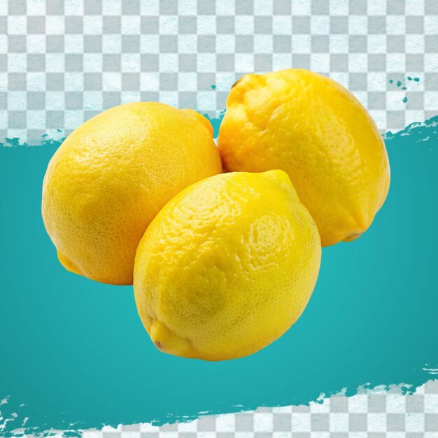 Lemon isolated fruits on transparent background