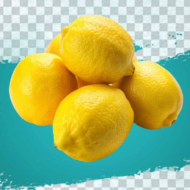 Lemon isolated fruits on transparent background