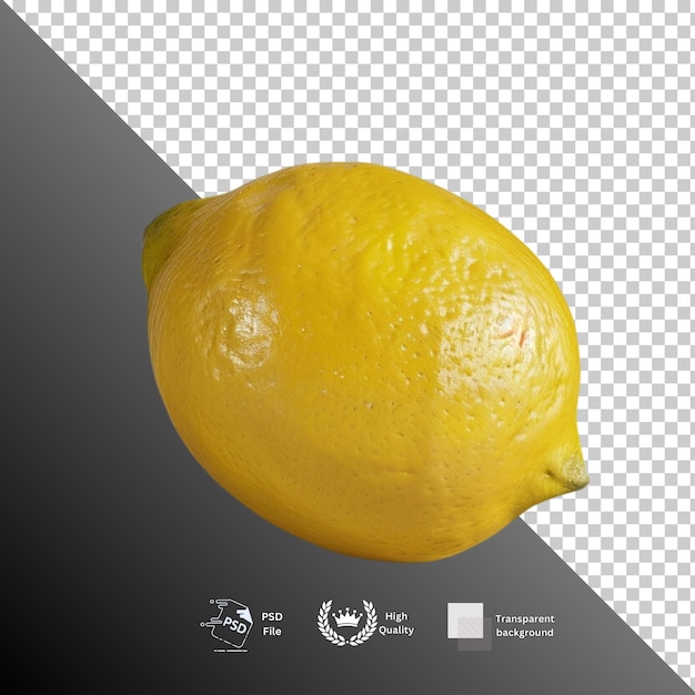 PSD lemon isolated on transparent background