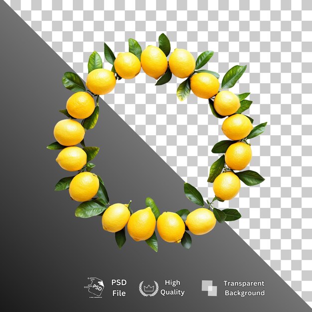 PSD lemon isolated on transparent background