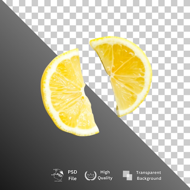 PSD lemon isolated on transparent background