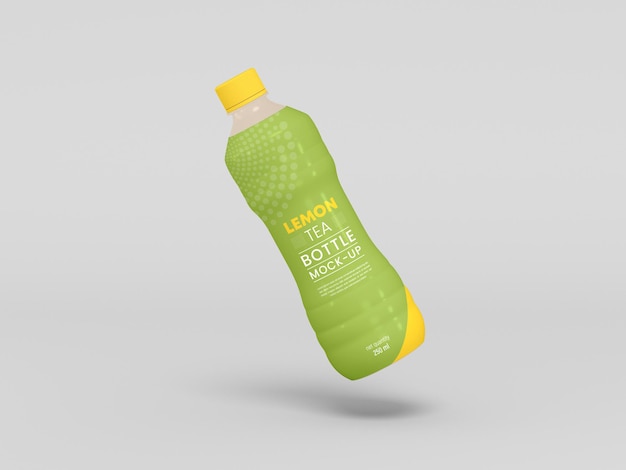 Lemon Tea Plastic Bottle Mockup