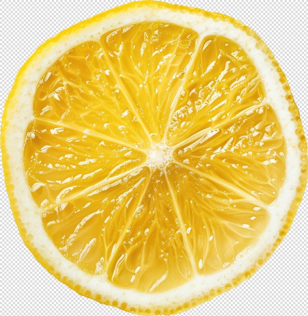 PSD lemon yellow whole fruit sliced transparent cutout png isolated object