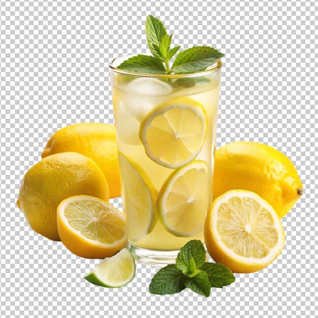 PSD lemonade on transparent background