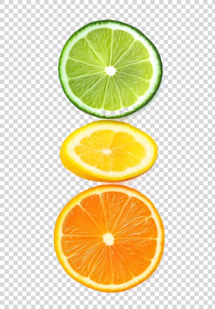 PSD lemons lime and limes on a transparent background