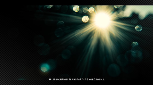 PSD lens flare effects for overlay designs on transparent background