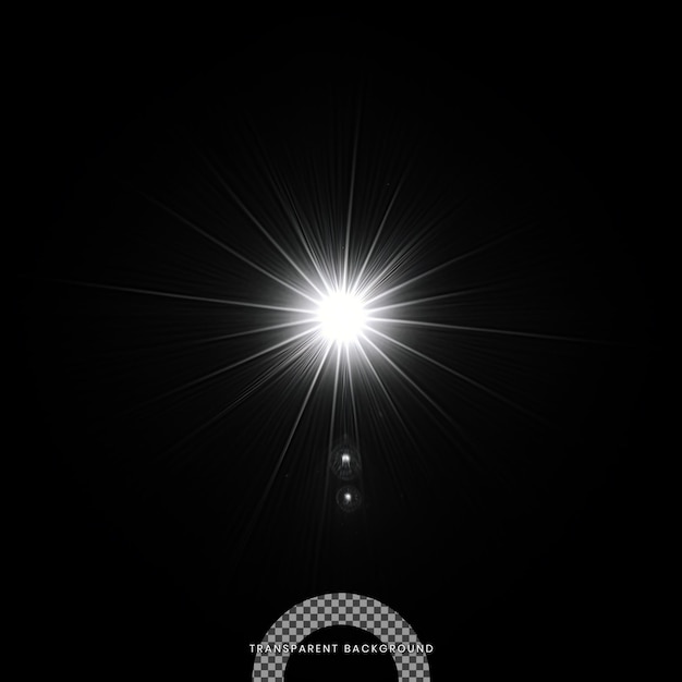 Lens Flare light isolated on transparent background