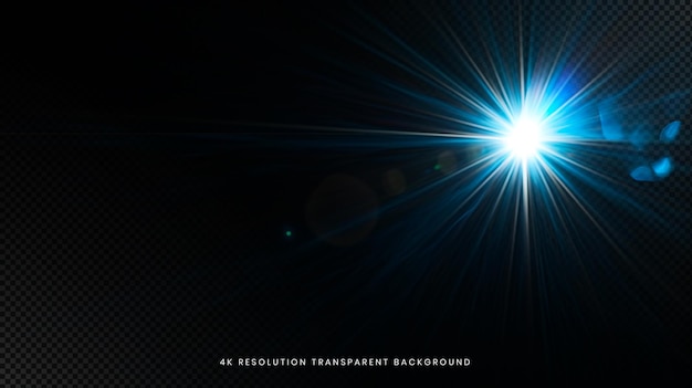 Lens flares on transparent background