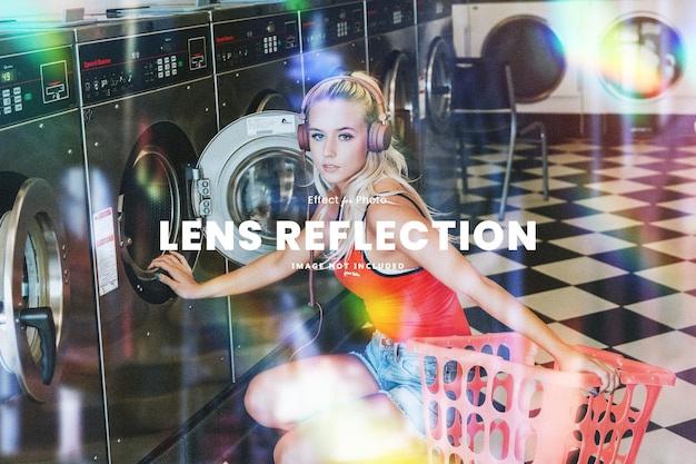 Lens reflection photo effect