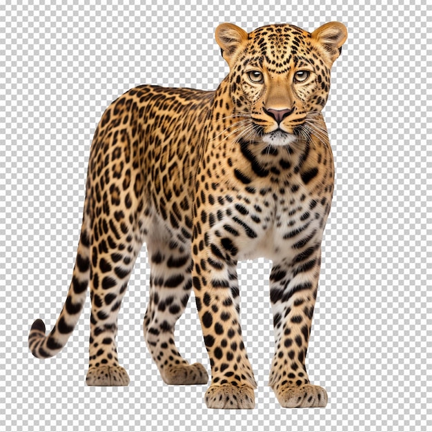 A Leopard isolated on transparent background