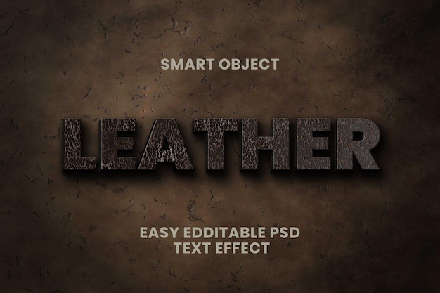 LETAHER MATERIAL TEXT EFFECT MOCKUP