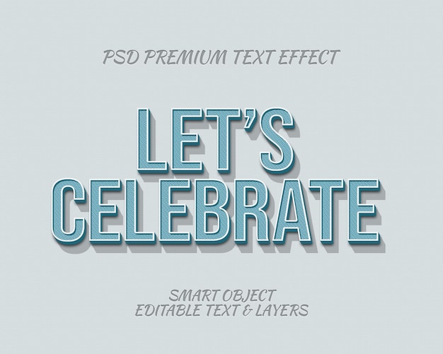 Lets Celebrate Text Effect Design