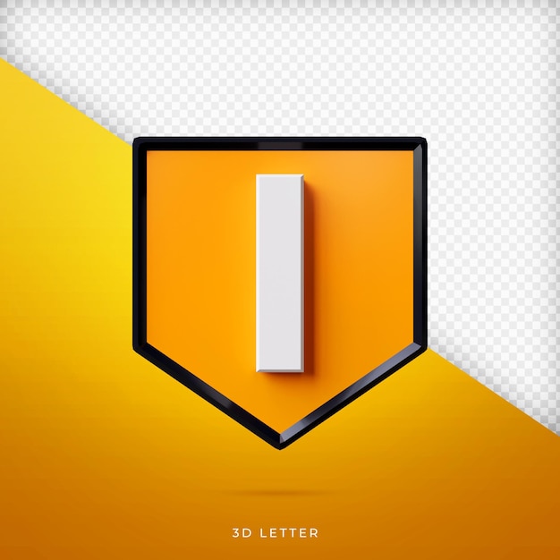 Letter 3d render premium psd