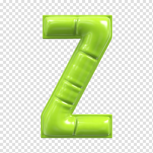 letter 3d render transparent background