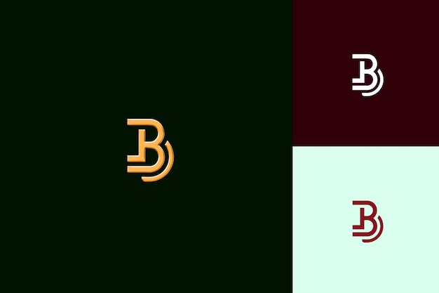 Letter B With Combination Mark Logo Design Style With B Shap Nature Abstract Vector Collections