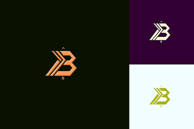 Letter B With Minimalist Logo Design Style With B Shaped Int Nature Abstract Vector Collections