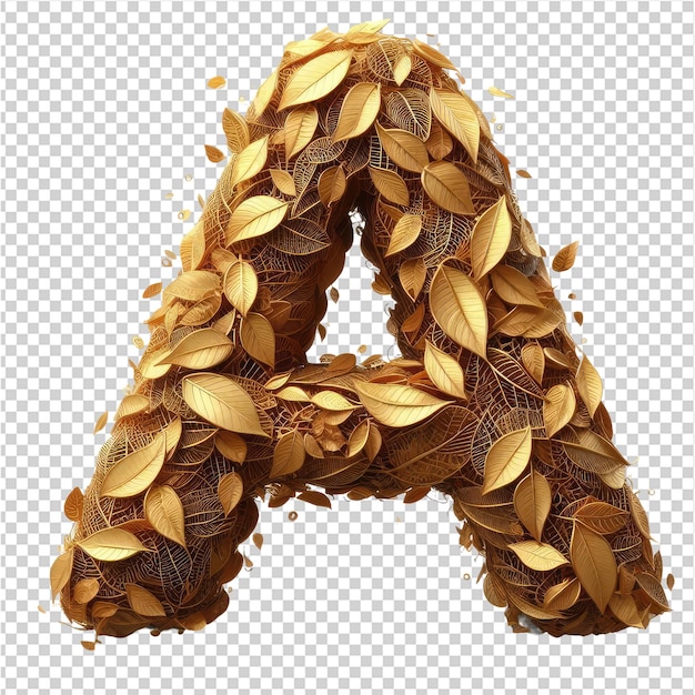 PSD a letter a on a background with nuts and seeds