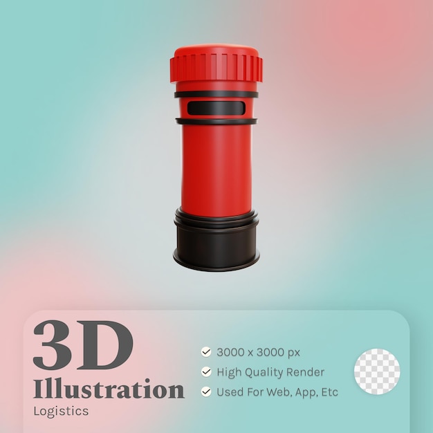 Letter box illustration 3d