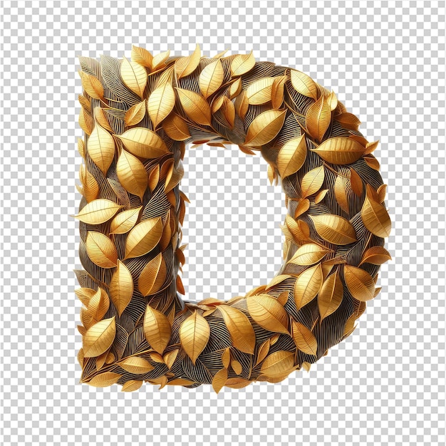 PSD the letter c is made of nuts