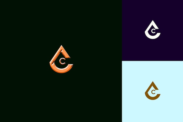 Letter C With Symbol Logo Design Style With C Shaped Into a Nature Abstract Vector Collections